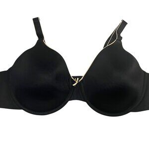 Bali Black Underwire Bra 42C Piping Detail Adjustable Straps Supportive Casual‎
